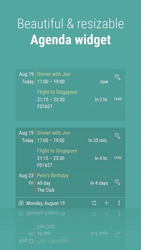 Calendar Widget: Month/Agenda 螢幕截圖 2