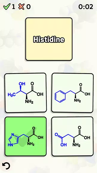 Amino Acid Quiz ဖန်သားပြင်ဓာတ်ပုံ 0
