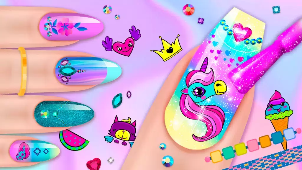Girls Nail Salon Game:Nail Art 螢幕截圖 0