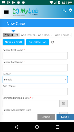 Schermata MyLabConnect 2