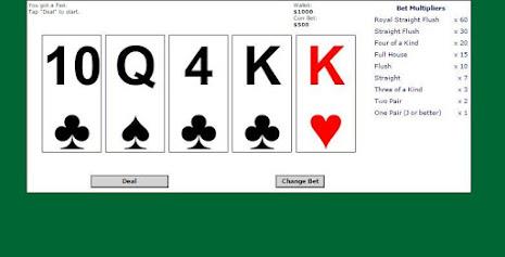 5 Card Draw Poker Solitaire 스크린샷 2