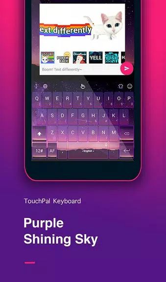 Purple Sky Keyboard Theme Ảnh chụp màn hình 0