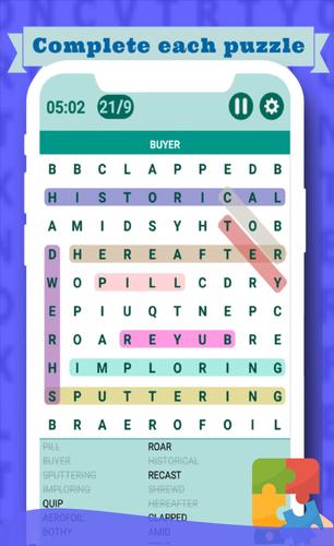 Classic Word Search Puzzle 螢幕截圖 1
