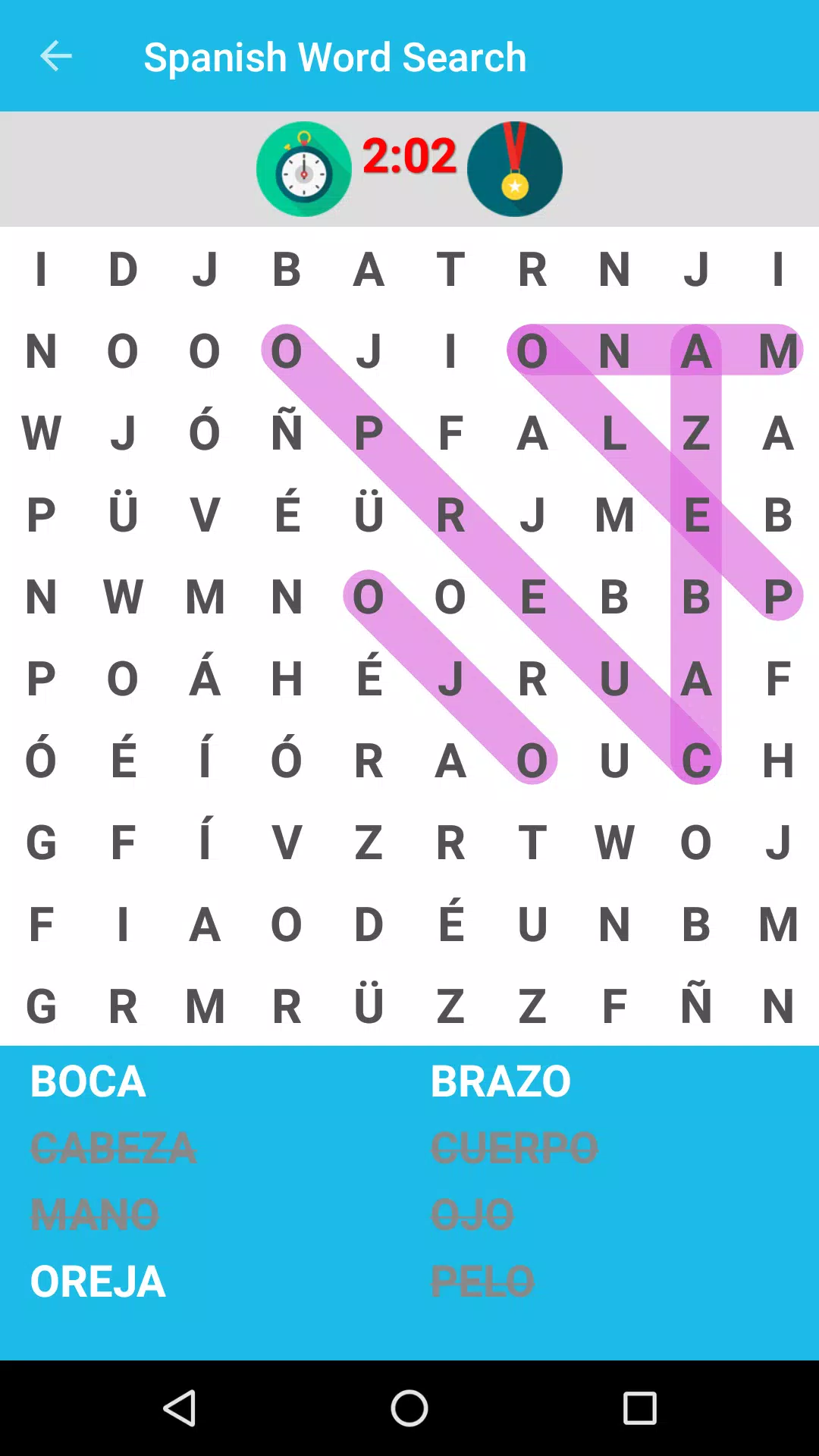 Spanish Word Search Game スクリーンショット 0
