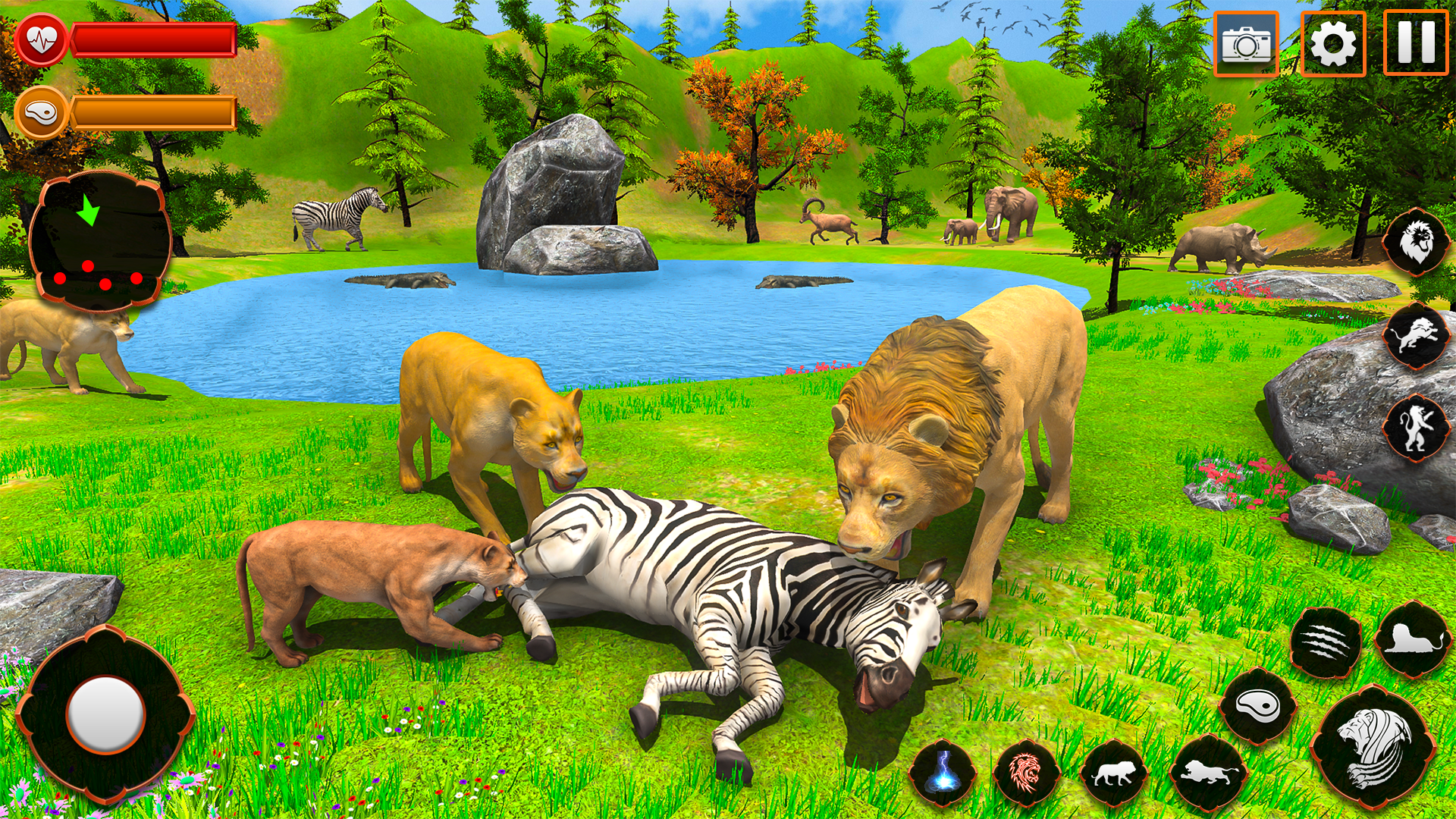 Wild Lion Simulator Games 螢幕截圖 0