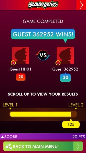 Scattergories ဖန်သားပြင်ဓာတ်ပုံ 1