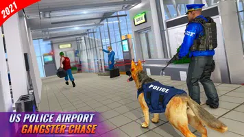 US Police Dog Games : Airport Crime Police Games Скриншот 2