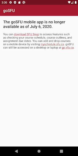 Schermata goSFU 0