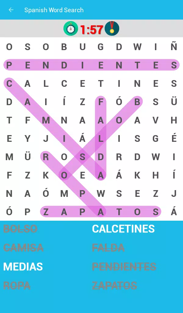 Spanish Word Search Game スクリーンショット 3