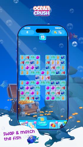 Ocean Crush Game - Match 3 螢幕截圖 1