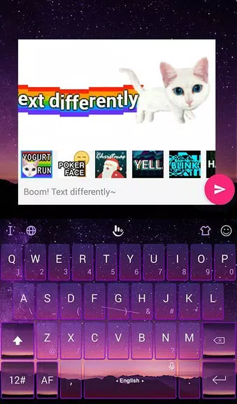 Purple Sky Keyboard Theme Ảnh chụp màn hình 3