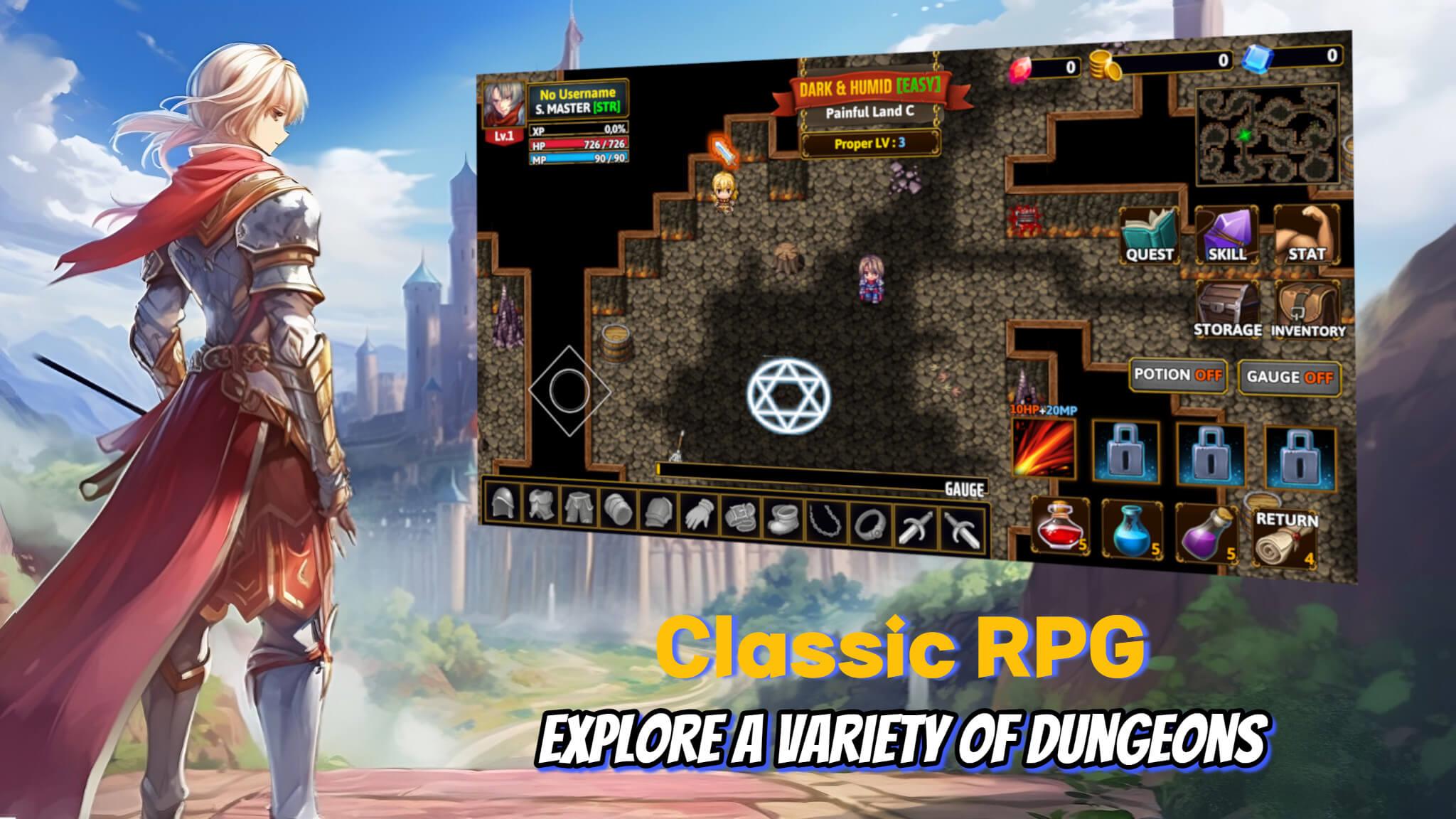 Darkside Dungeon roguelike rpg Tangkapan skrin 2
