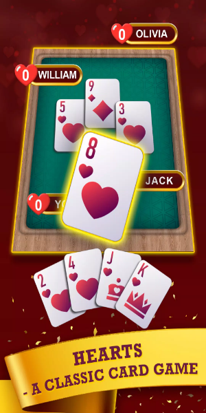 Hearts: Classic Card Game Fun Скриншот 0