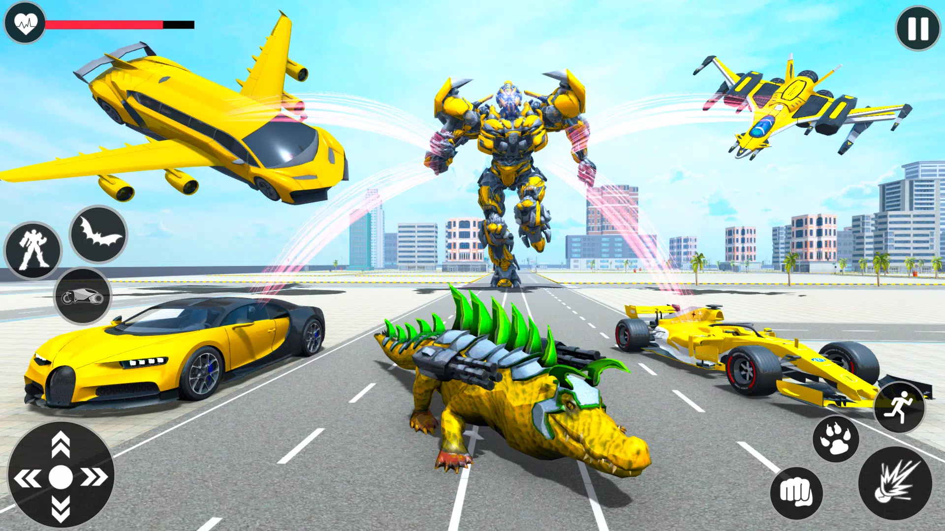Flying Robot Transforming Game 螢幕截圖 3
