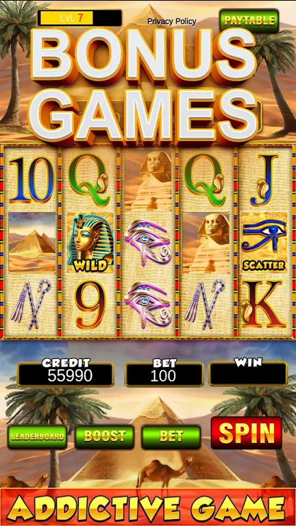 Slot Machine: New Pharaoh Slot - Casino Vegas Feel Captura de tela 2