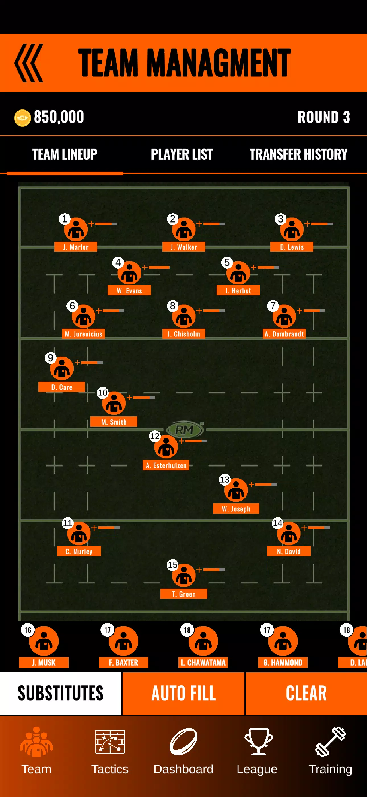 Rugby Manager 25 Captura de tela 1