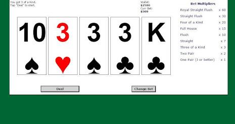 5 Card Draw Poker Solitaire 스크린샷 3