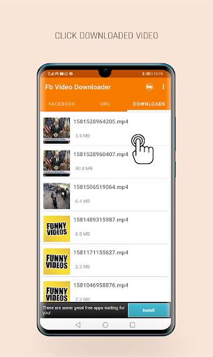 Schermata FastVid: Download for Facebook 0