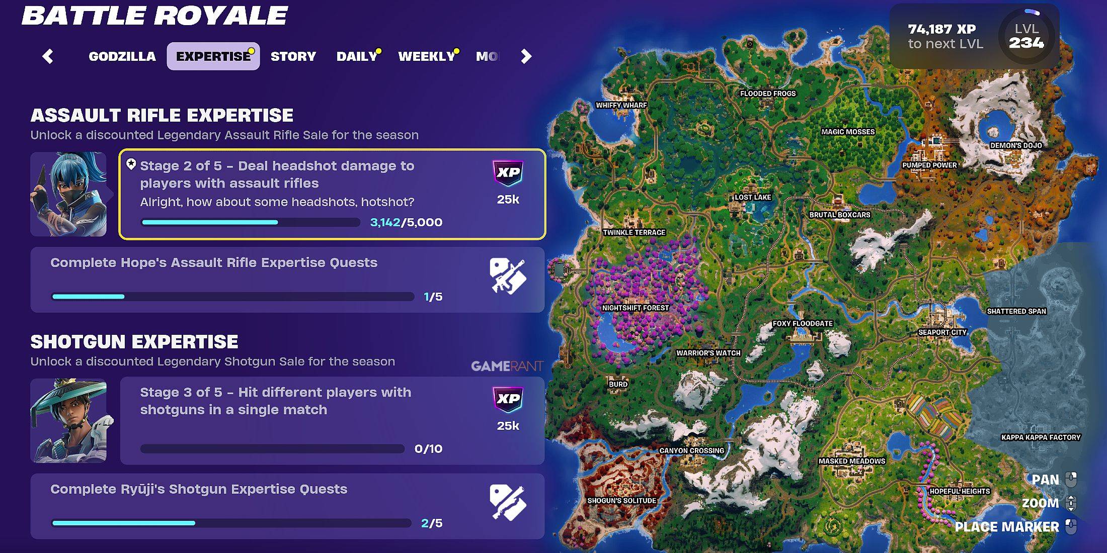 Alle Waffenkenntnisse Quests Bild