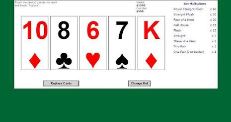 5 Card Draw Poker Solitaire 스크린샷 1