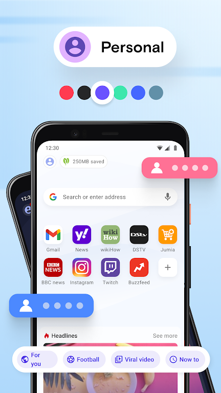 Opera Mini Web ブラウザ スクリーンショット 2
