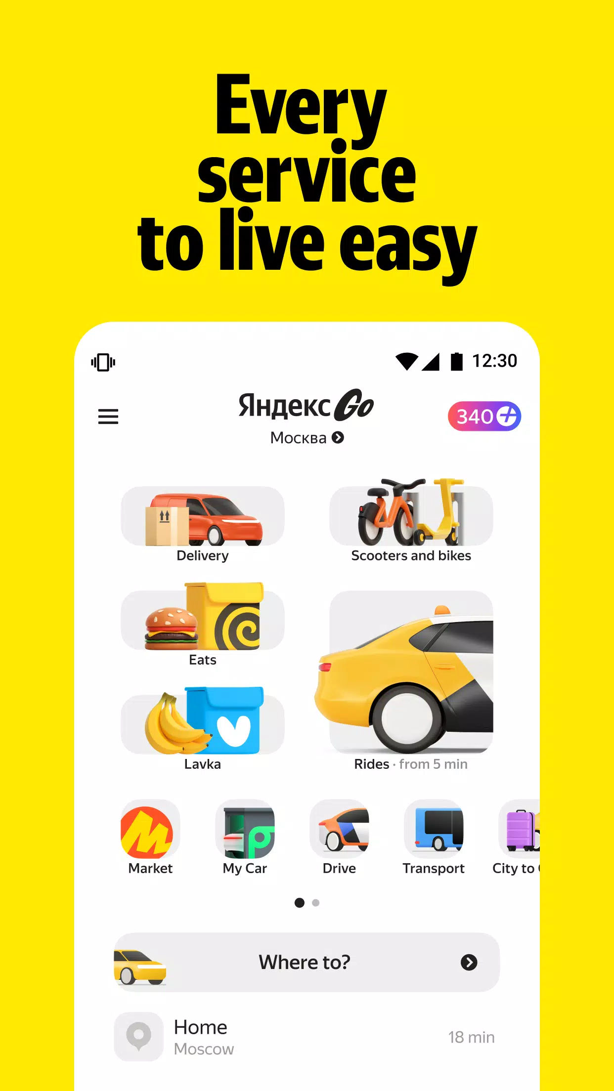 Schermata Yandex Go 0