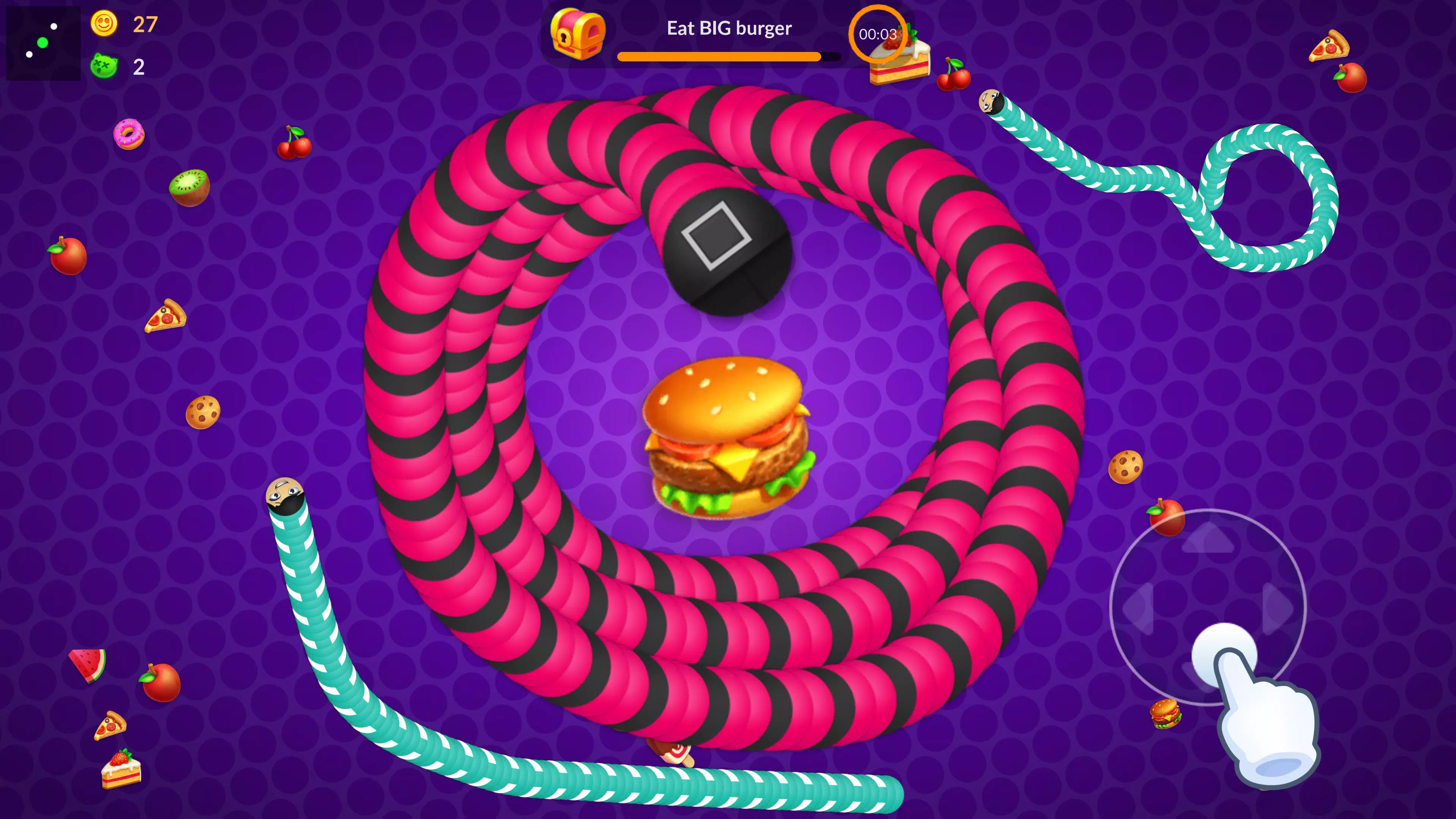 Snake vs Worms: Fun .io Zone 螢幕截圖 0