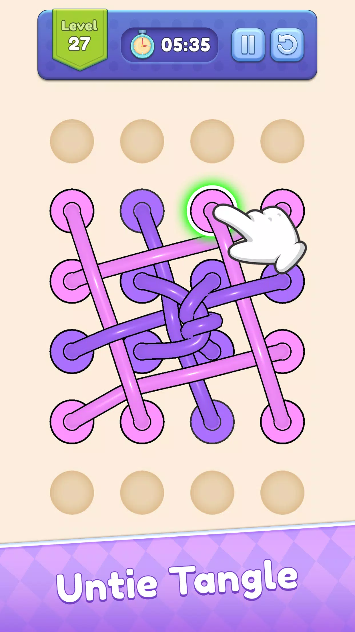 Tangle Out: Rope Puzzle 螢幕截圖 0