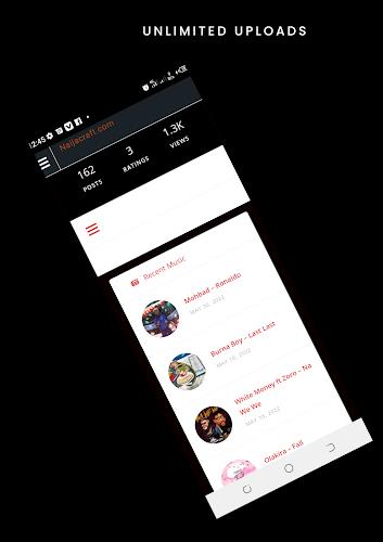 Upload Music On Internet 螢幕截圖 2