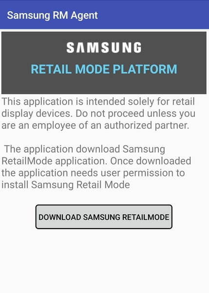 Samsung Retail Mode 螢幕截圖 0