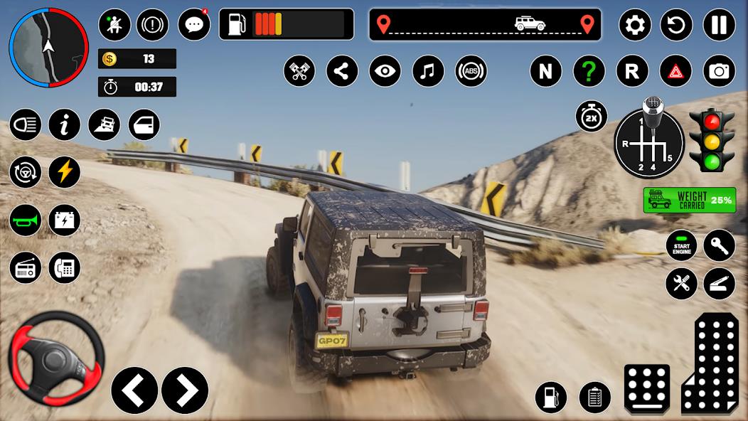 Offroad Jeep Driving & Parking Mod 螢幕截圖 1