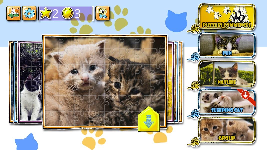 Jigsaw Puzzle Cats Kitten ဖန်သားပြင်ဓာတ်ပုံ 2