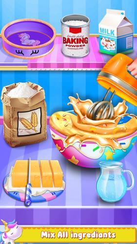 Unicorn Cake Maker-Bakery Game Zrzut ekranu 1