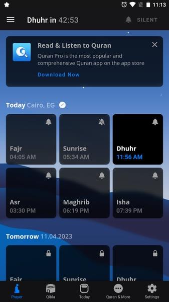 Athan Pro: Muslim Prayer Times 螢幕截圖 0