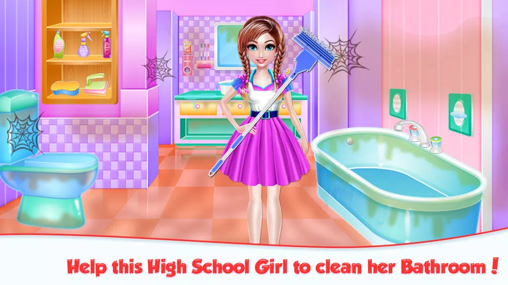 Highschool Girl House Cleaning 螢幕截圖 1