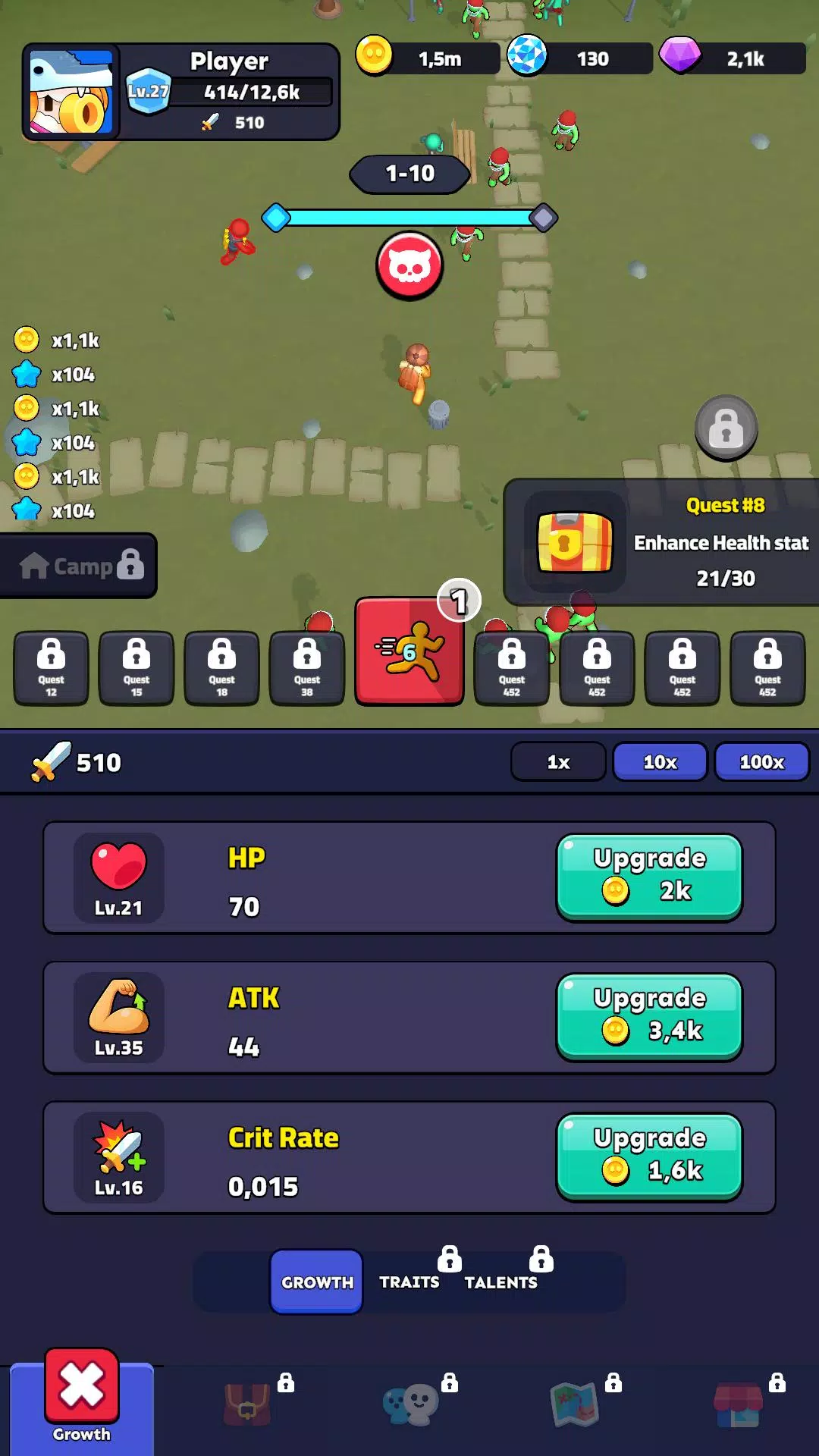 Idle Shooter: Survival应用截图第1张