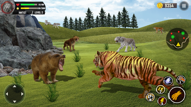 Tiger Simulator 3D Animal Game Скриншот 2