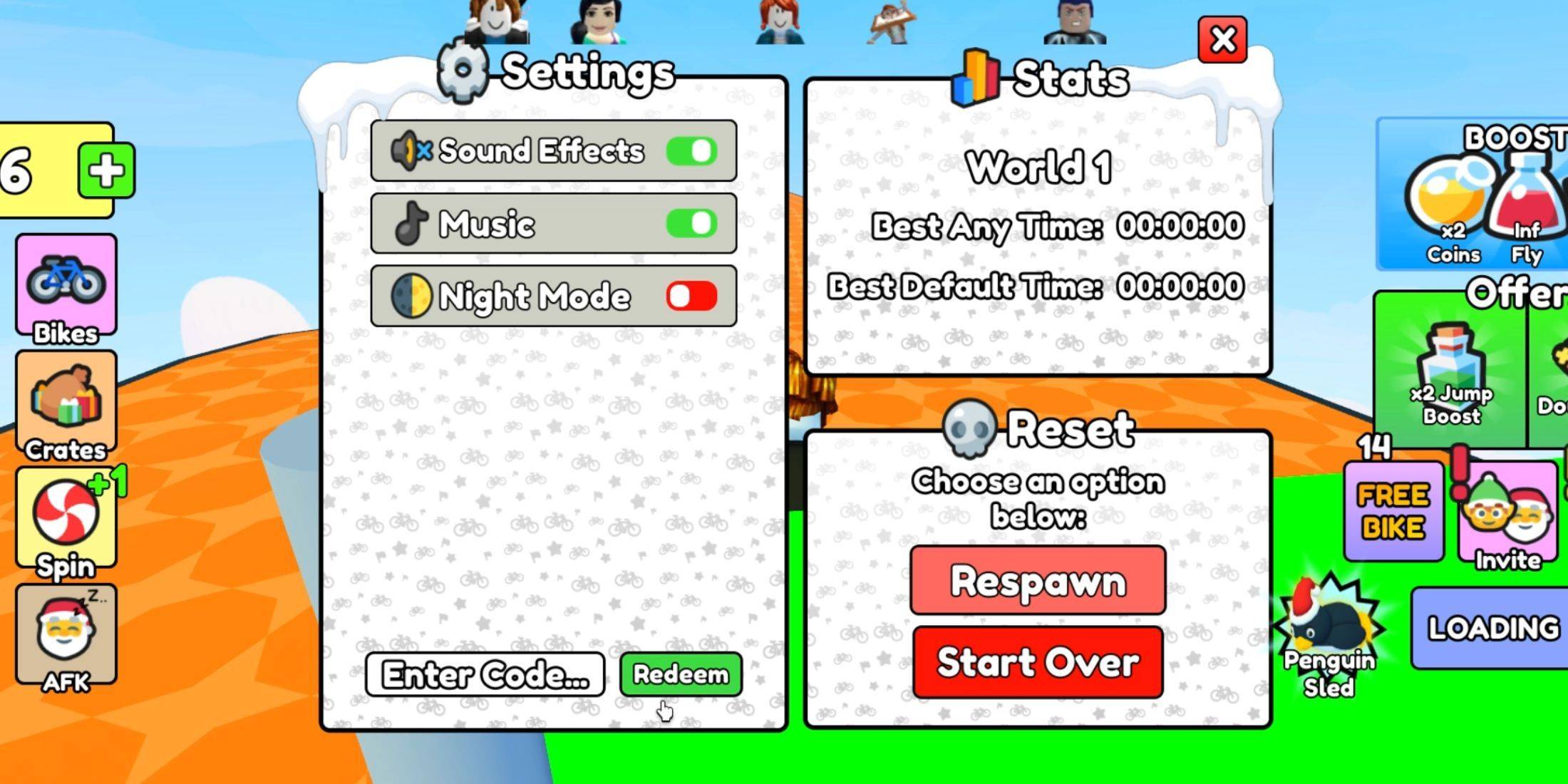 Bike Obby Code Redemption