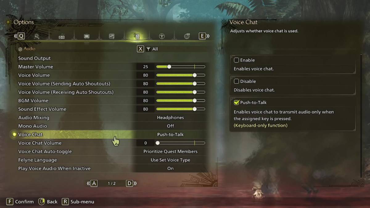 Monster Hunter Wilds-語音聊天設置