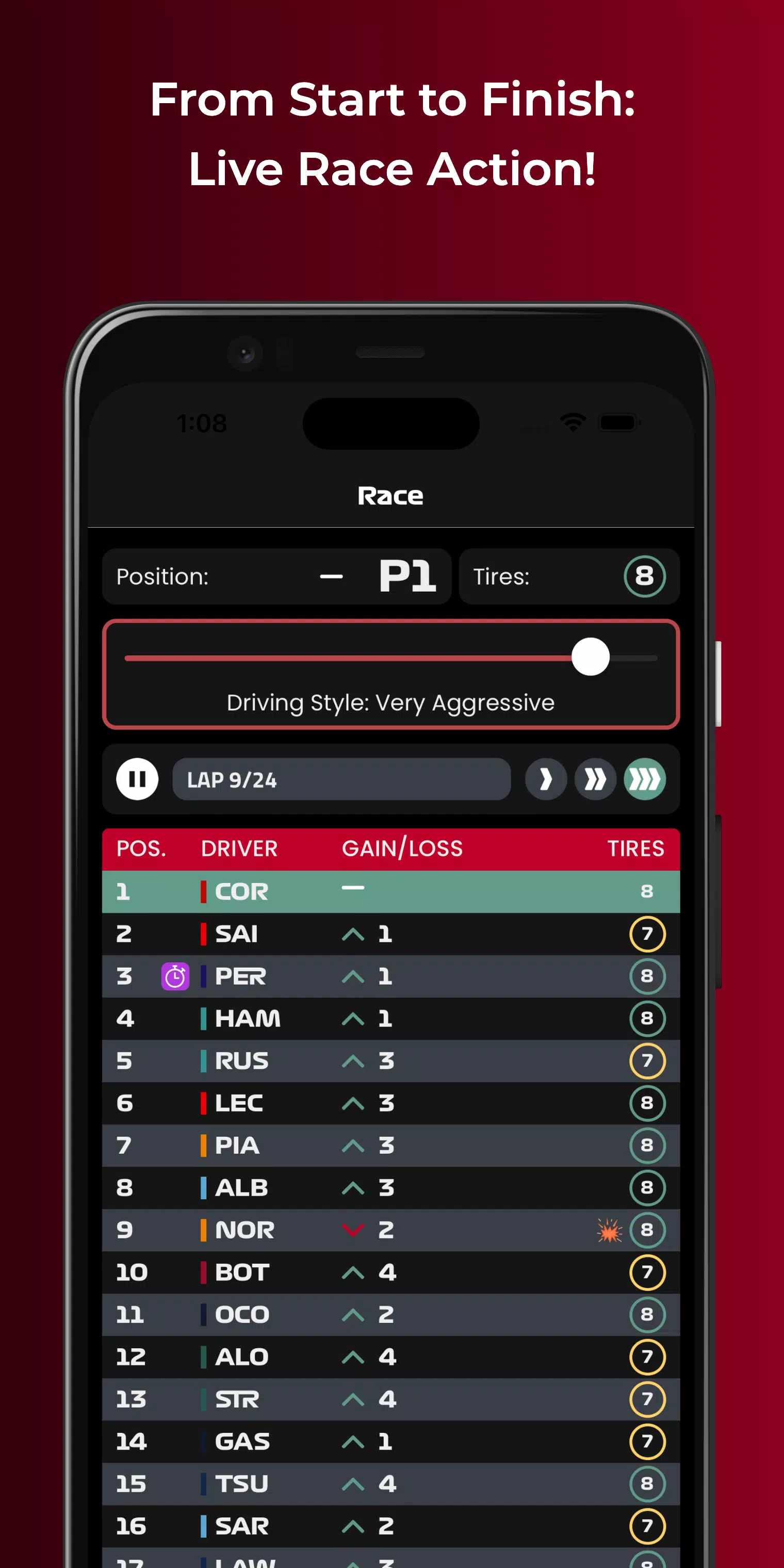 Motorsport Racer Career Game 螢幕截圖 1