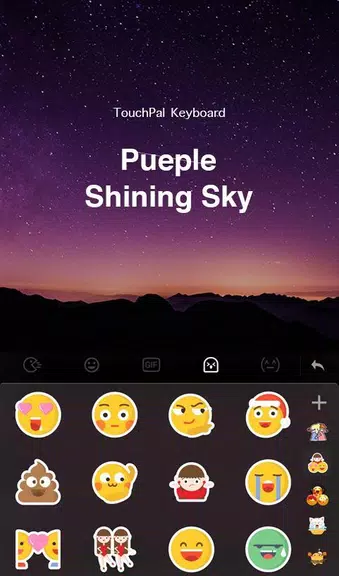 Purple Sky Keyboard Theme Ảnh chụp màn hình 2