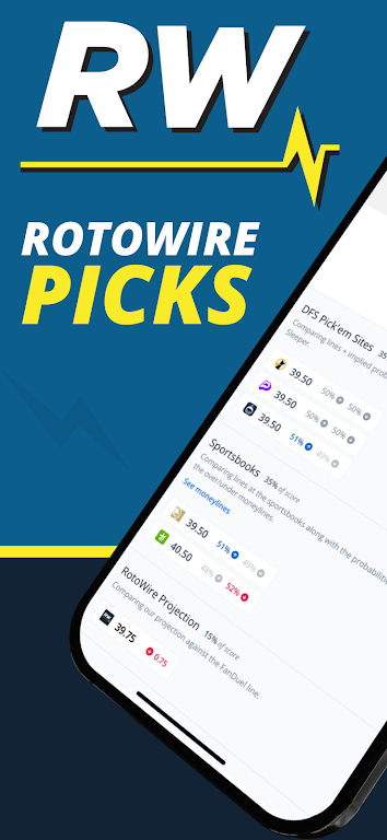 RotoWire Picks | Player Props 螢幕截圖 0