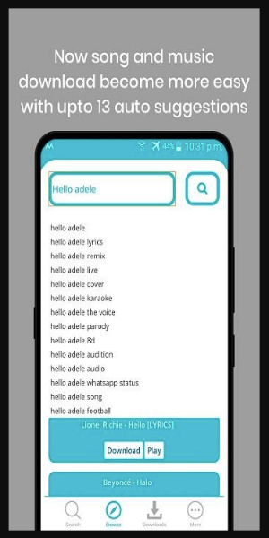 Mp3 Juice ဖန်သားပြင်ဓာတ်ပုံ 1